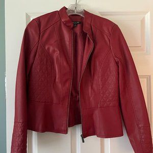 Baccini Leather Jacket, PS, Burgundy/Red
